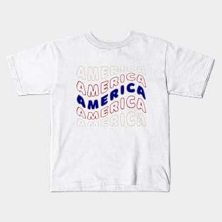 America - Wave Kids T-Shirt